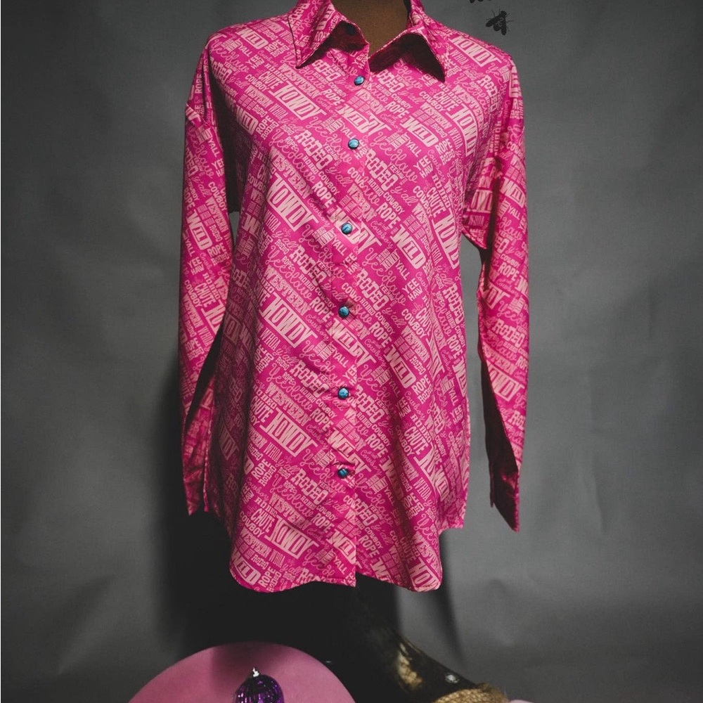 The Posse Hot Pink Silk Shirt/Dress